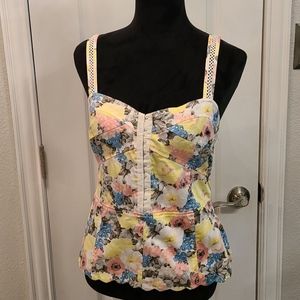 Free People Floral Summer Boho Tank Top NWT